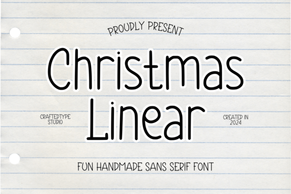 Christmas Linear Font for Festive Branding