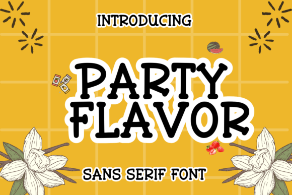 Party Flavor: A Fun Sans Serif Font for Branding