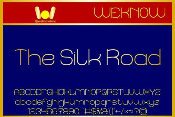 The Silk Road Font for Modern Branding